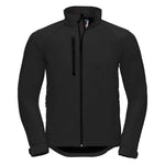 A black Russell Soft Shell Jacket