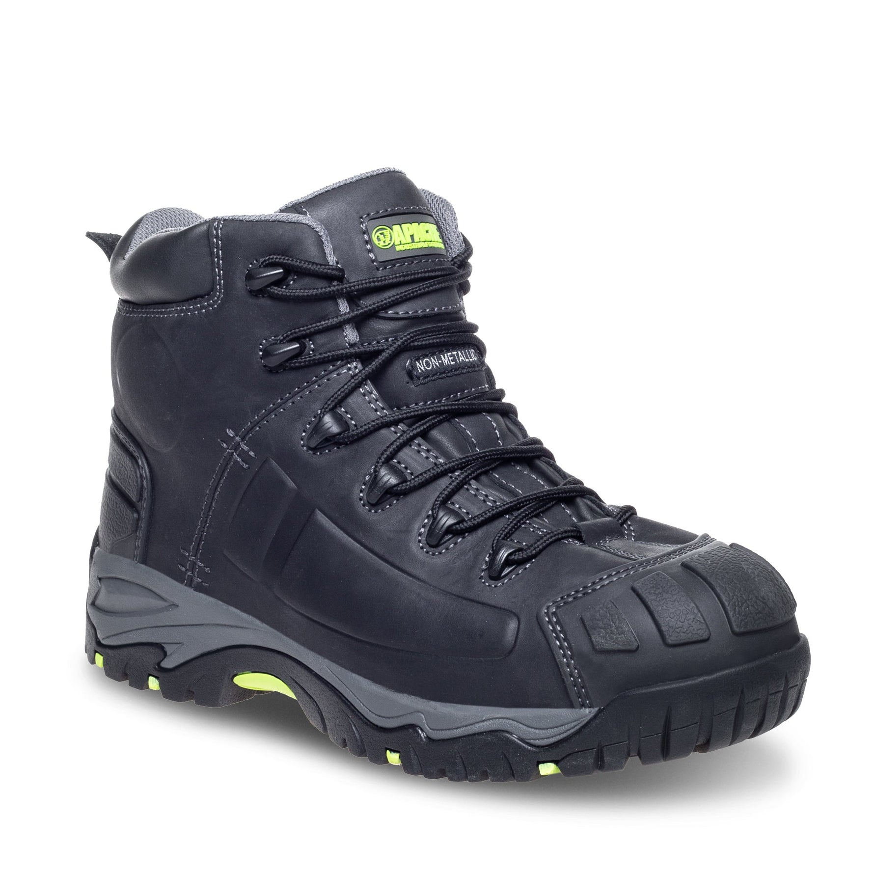 Apache SS813SM waterproof brown hiking boots featuring gold eyelets, black laces, and a rugged sole.