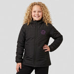 model wearing Appleton Netball Thermal Jacket - Junior