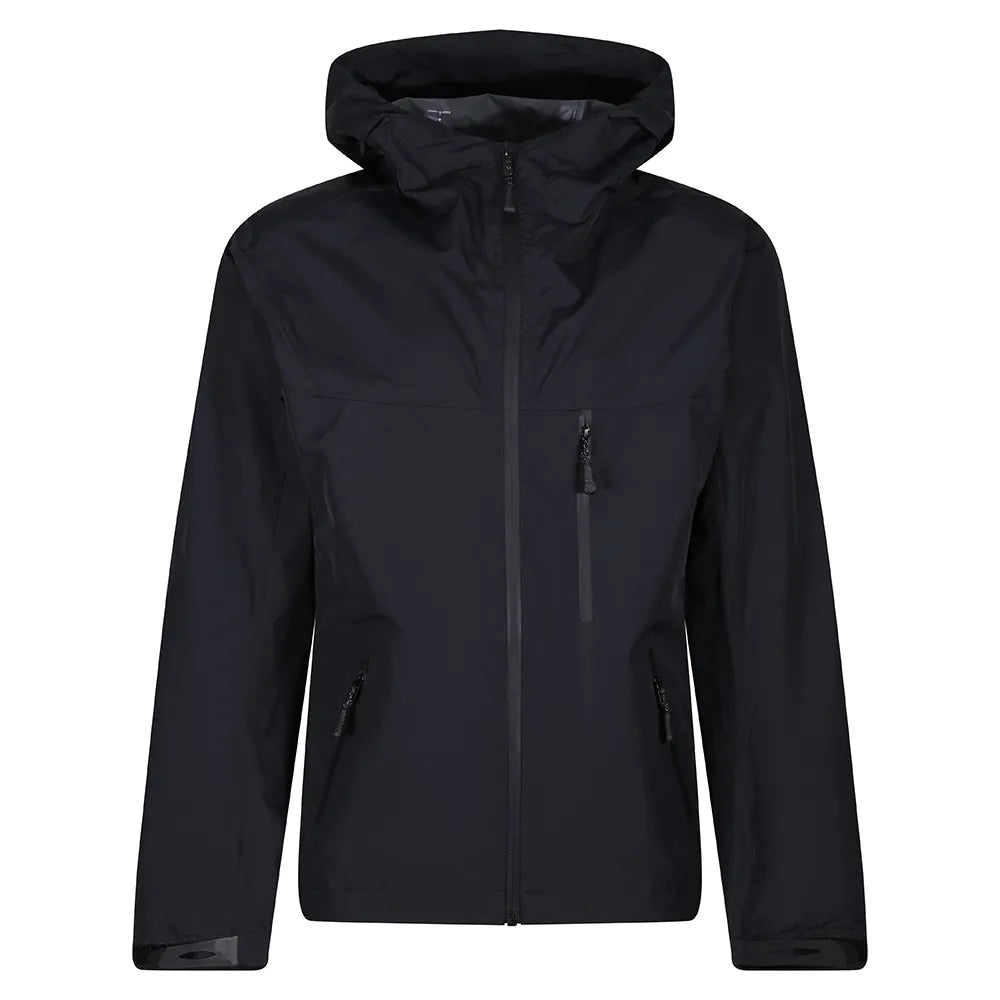 front view of Technical Waterproof Jacket black