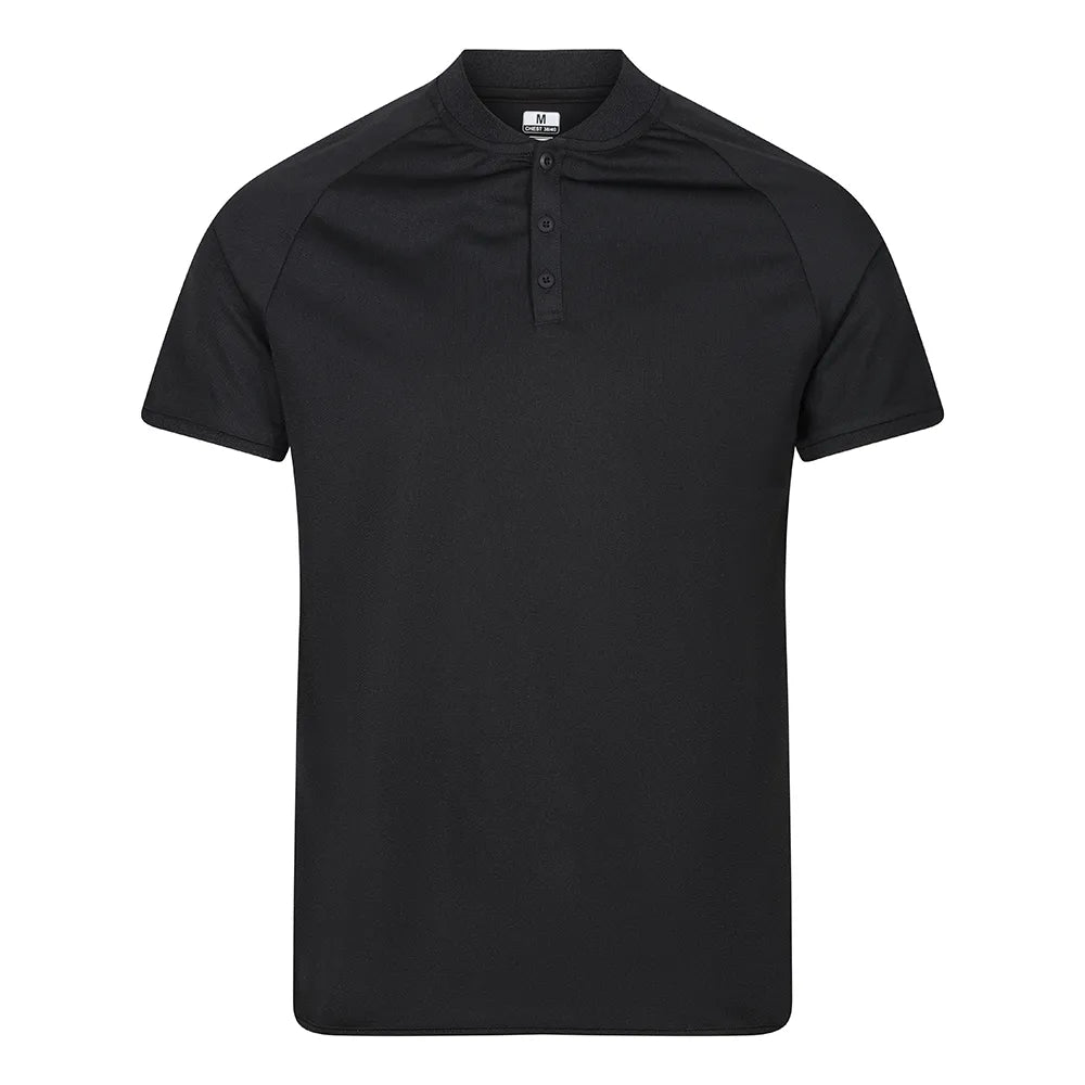 front view of Edge Team Polo black