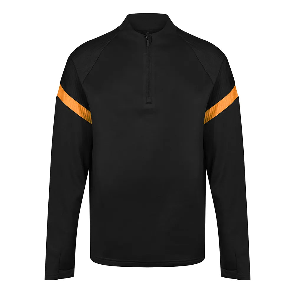 front view of Kinetic Sports Midlayer Black amber