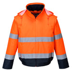 2-in-1 Contrast Hi-Vis Bomber Jacket