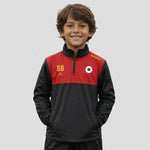 model wearing Frodsham JFC EVO 1/4 Zip Rain Training Top – Junior