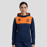 Model wearing Cheshire Stars Netball Club Evo Hoodie – Adult