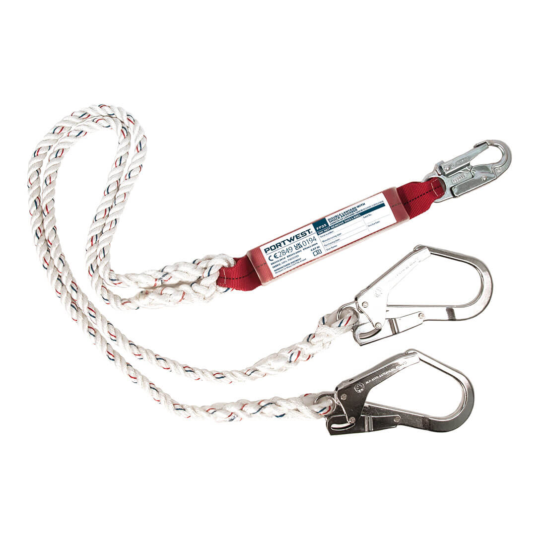 Portwest - Double 1.8m Lanyard With Shock Absorber