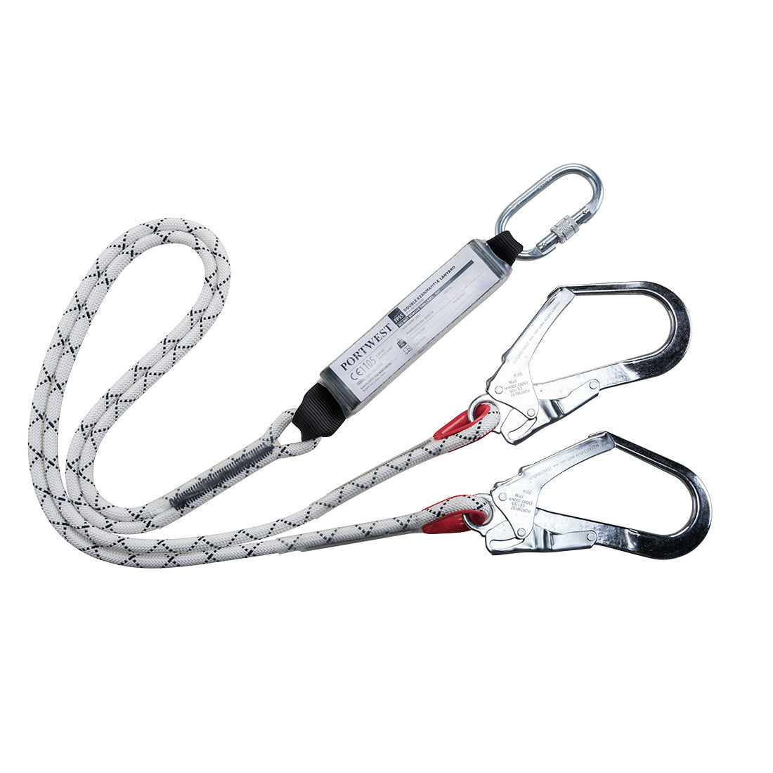 Portwest - Double Kernmantle 1.8m Lanyard With Shock Absorber