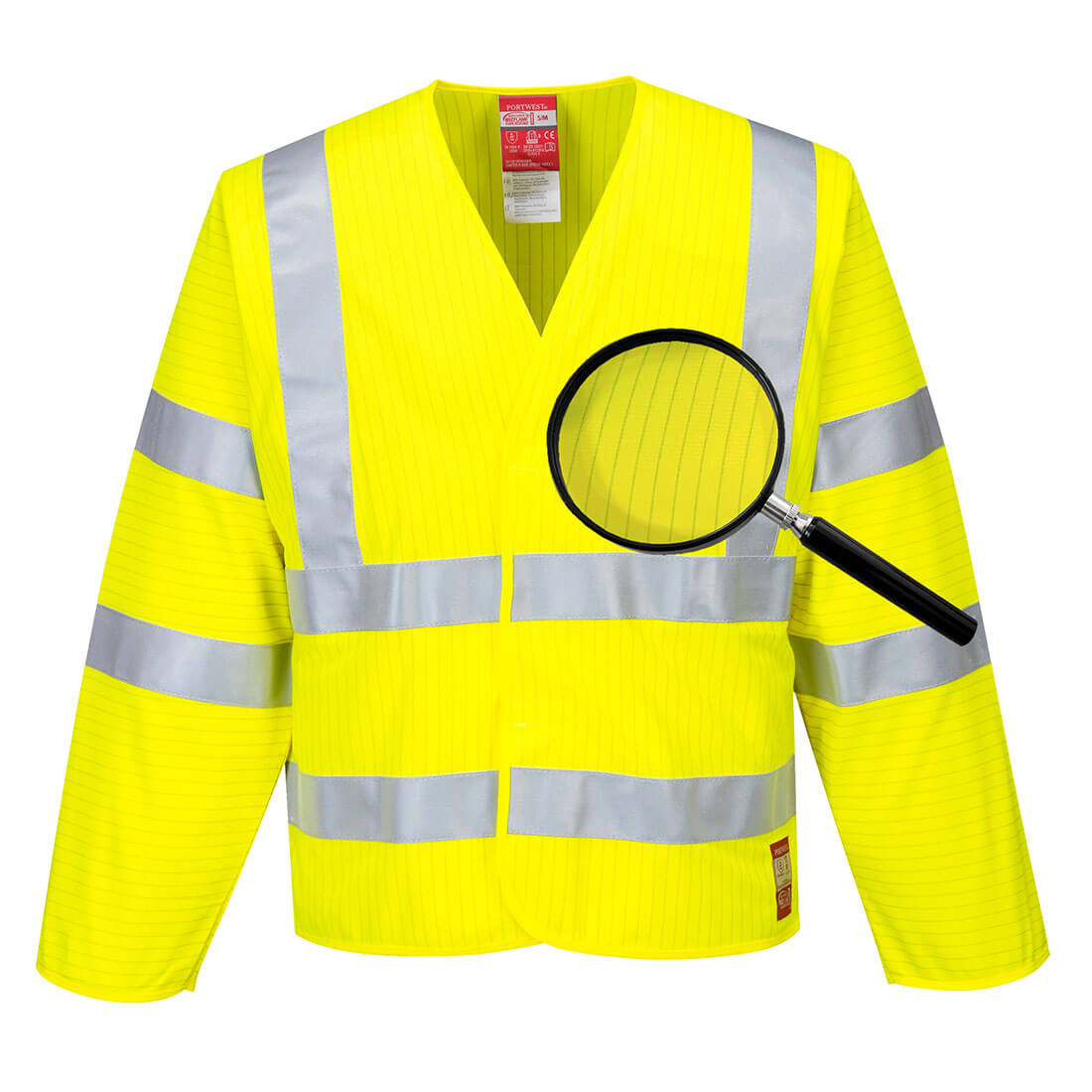 FR85 Yellow Hi vis antistatic safety vest