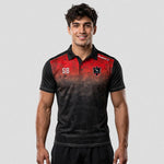 model wearing Hartford Football Club Custom Polo Shirt – Adult
