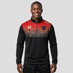 model wearing Hartford Football Club Custom 1/4 Zip Sweat Training Top – Adult