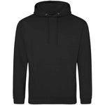 Deep Black AWDIS Just Hoods JH001 College Hoodie on a white background