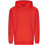 Soft Red AWDIS Just Hoods JH001 College Hoodie on a white background
