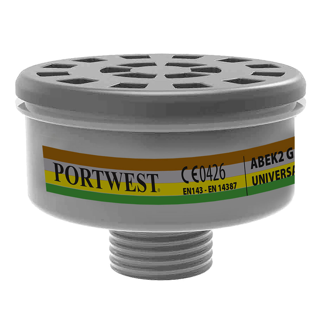 Portwest - ABEK2 Gas Filter Universal Thread (Pk4)
