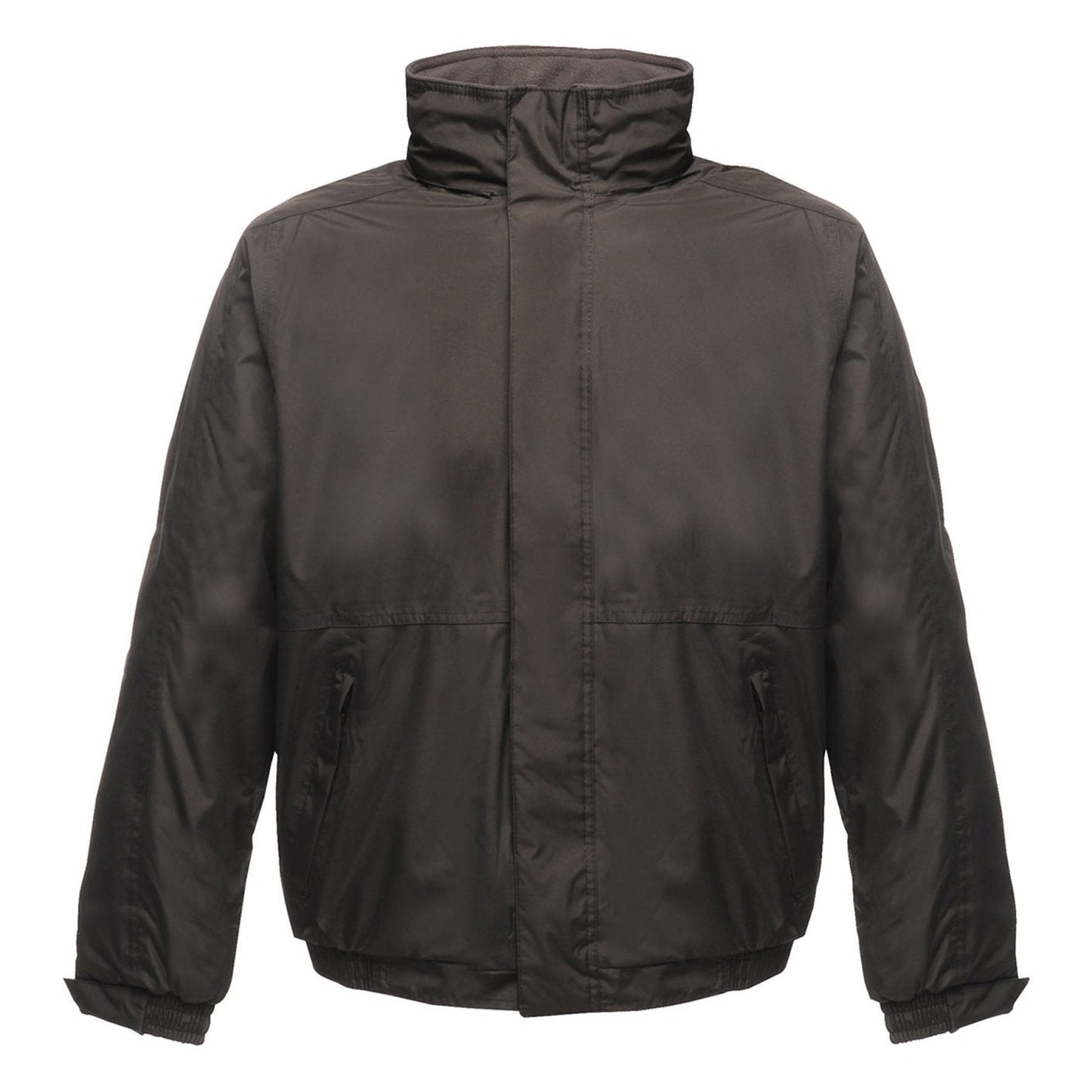 Model Wearing Regatta Dover Winter Jacket RG045 in Black/Ash