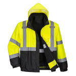 Portwest - Hi-Vis 3-in-1 Contrast Premium Bomber Jacket