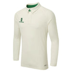 Stuart Surridge ERGO Long Sleeve Cricket Shirt with green trim