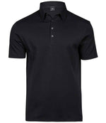 Pima Cotton Interlock Polo Shirt black front