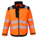 PW3 Hi-Vis Work Jacket orange black front
