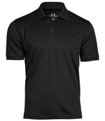tee jays Club Polo Shirt black front view