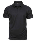 Tee Jays Luxury Sport Polo Shirt black front view