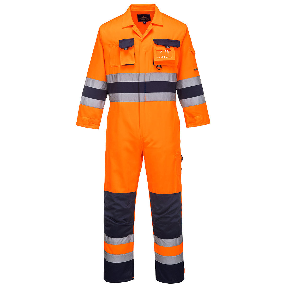 Portwest - Nantes Hi-Vis Contrast Work Coverall in orange