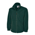 Bottle Green Uneek Heavyweight Full Zip Fleece Jacket UC601