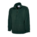 Bottle Green Classic 1/4 Zip Fleece Jacket UC602