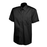 Uneek Mens Pinpoint Oxford Half Sleeve Shirt UC702 - Black