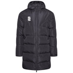 Long Length Padded Bench Coat - Black