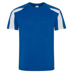 AWDis cool contrast wicking t-shirt in royal blue