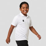Stuart Surridge Dual Solid Colour Polo - White (Junior)