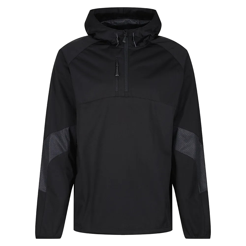 front view of Edge Hooded Jacket black