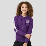 model wearing Appleton Netball Club Zoodie – Kids