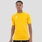 Clip of Model wearing the Stuart Surridge Dual Games Shirt in Amber
