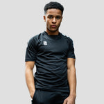 Video of model wearing Stuart Surridge Dual Games Shirt - Black