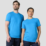 Two models wearing the RX151 Pro RTX Pro T-Shirt in Sapphire Blue