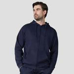 Model wearing the PRO RTX Pro Zip Hoodie in Navy