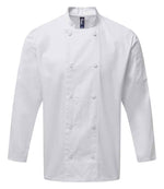 White Premier Coolchecker® Long Sleeve Chef's Jacket