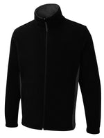 Two Tone Full Zip Fleece Jacket UC617 black/charcoal