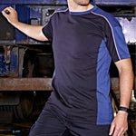 Model wearing the 1008 Avocet Wicking Shirt in Navy / Royal