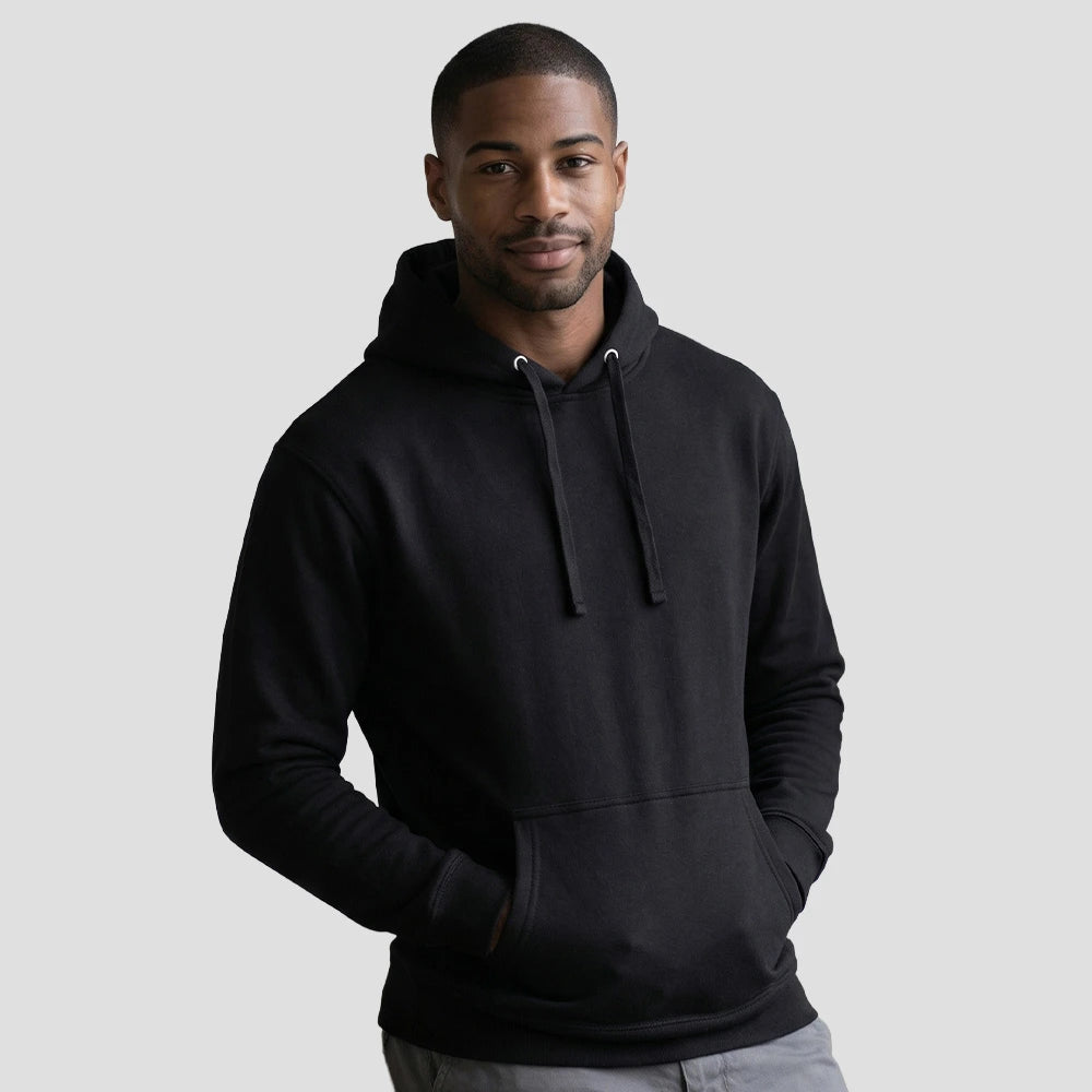 Model wearing the Orn Owl Hoodie 1280 in Black