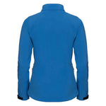 Azure back view of Russell Ladies Soft Shell Jacket
