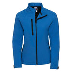 Azure front view of Russell Ladies Soft Shell Jacket