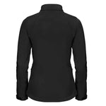Black back view of Russell Ladies Soft Shell Jacket