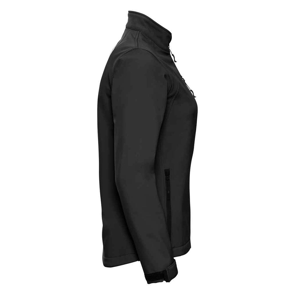 Black side view of Russell Ladies Soft Shell Jacket
