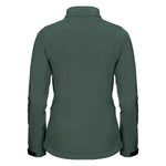 Bottle green back view of Russell Ladies Soft Shell Jacket