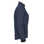 French Navy side view of Russell Ladies Soft Shell Jacket
