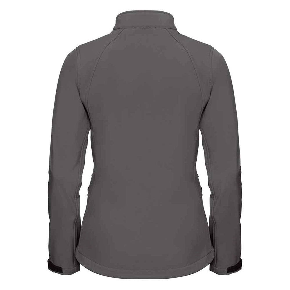 Titanium back view of Russell Ladies Soft Shell Jacket