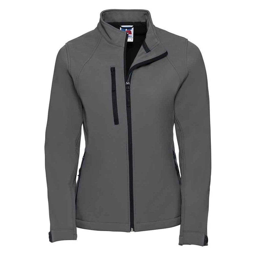 Titanium front view of Russell Ladies Soft Shell Jacket