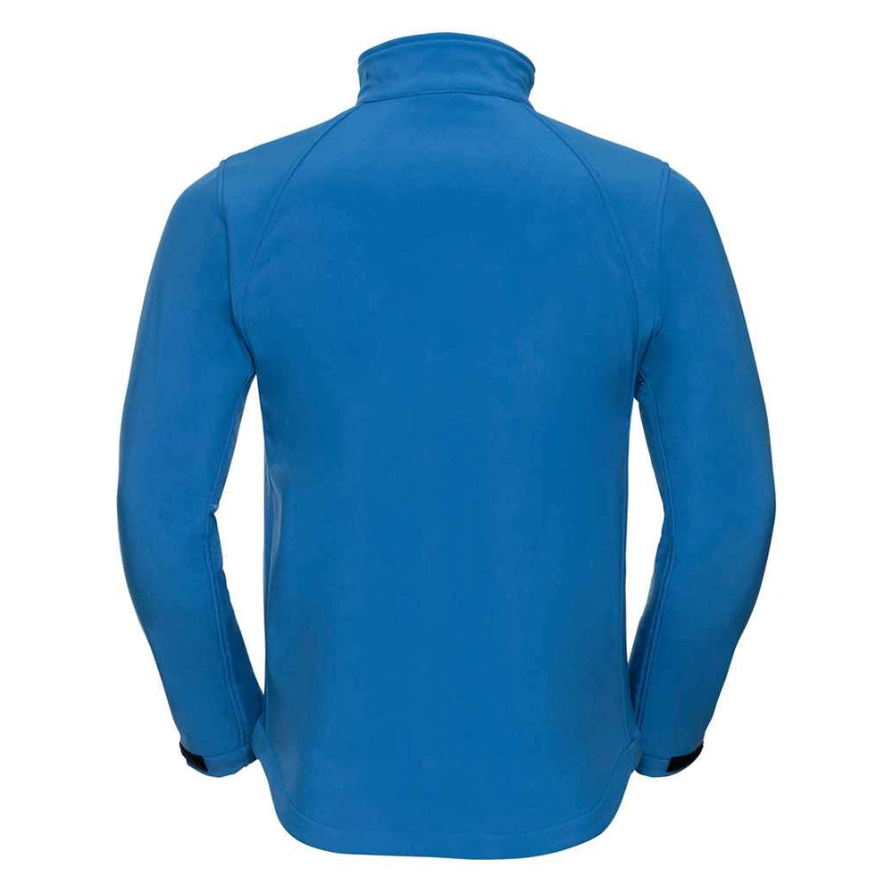 Back view of an Azure Russell Soft Shell Jacket
